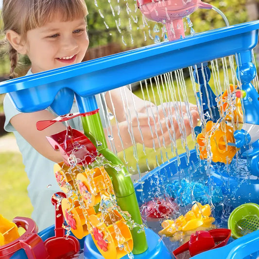 Frendorf | 3-Layer Sand- und Wassertisch | Spaßiges und lehrreiches Spielset für Kinder im Alter von 1–5