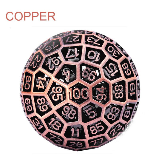 Frendorf | 100-seitiger Polyeder-Metallwürfel mit Nummerierung, entworfen für große Partys und mehr Möglichkeiten