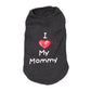 Ich liebe meine Mommy Prints Faden Designs Tierbekleidung