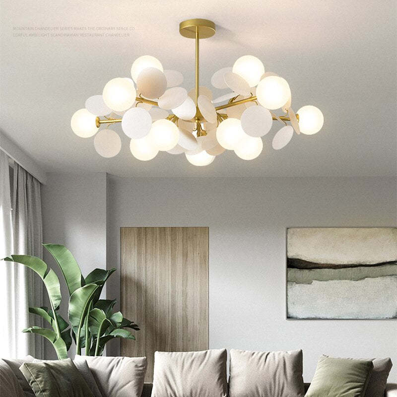 Frendorf | Blumenzweig Kronleuchter Wohnzimmer
