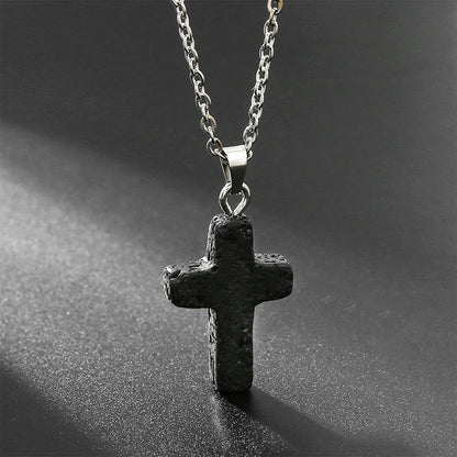 Frendorf | Halskette mit Kreuz aus natürlichen Edelsteinen – Seraphina