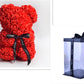 Frendorf | Valentinstag Geschenk Rose Bär Ewige Blume Rose Teddybär PE Schaum Bär 25cm Valentinstag