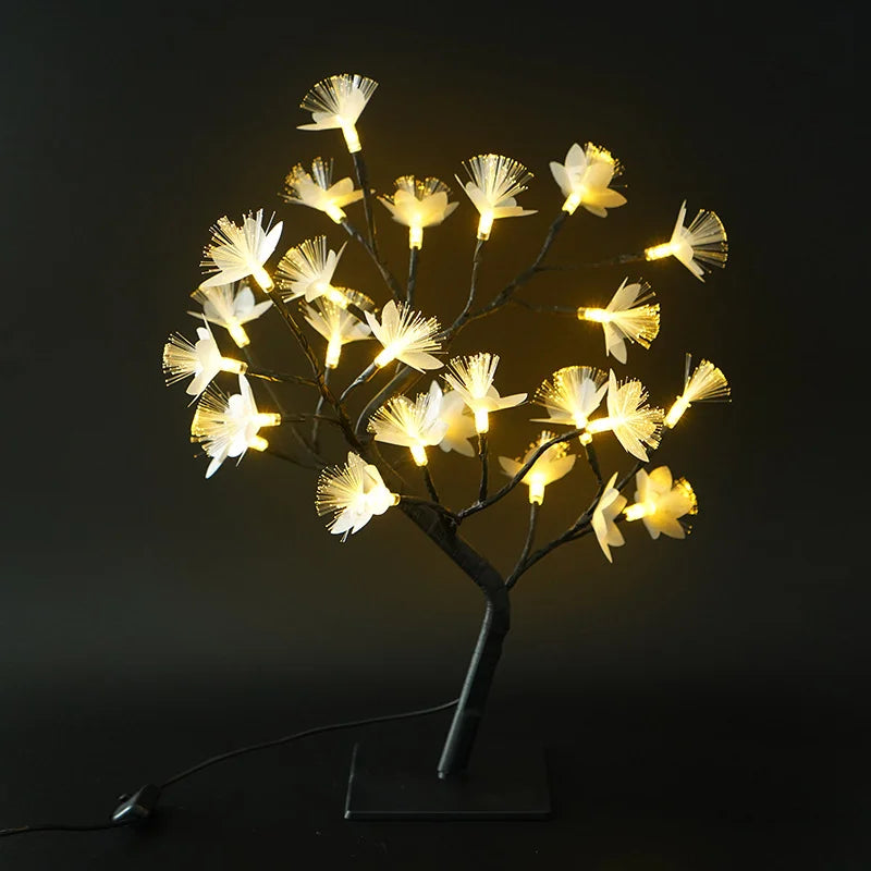 Frendorf | GlowBirch Faseroptische Baumleuchte | Weiße Birke Design | Stimmungsvolle Beleuchtung | Deko für Zuhause