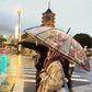 Frendorf | Buntglas-Kunst-Regenschirm — Automatischer Windschutz und Regenschutz