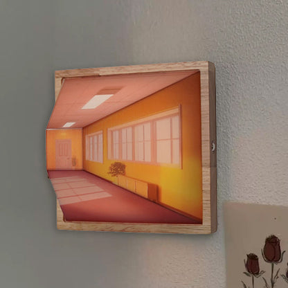 3D Brillenfreie Galerie Optische Täuschung Wandlampe & Nachtlicht