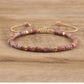 Frendorf | Geflochtenes Armband mit 2,4 mm Naturstein-Rollern – Seraphina