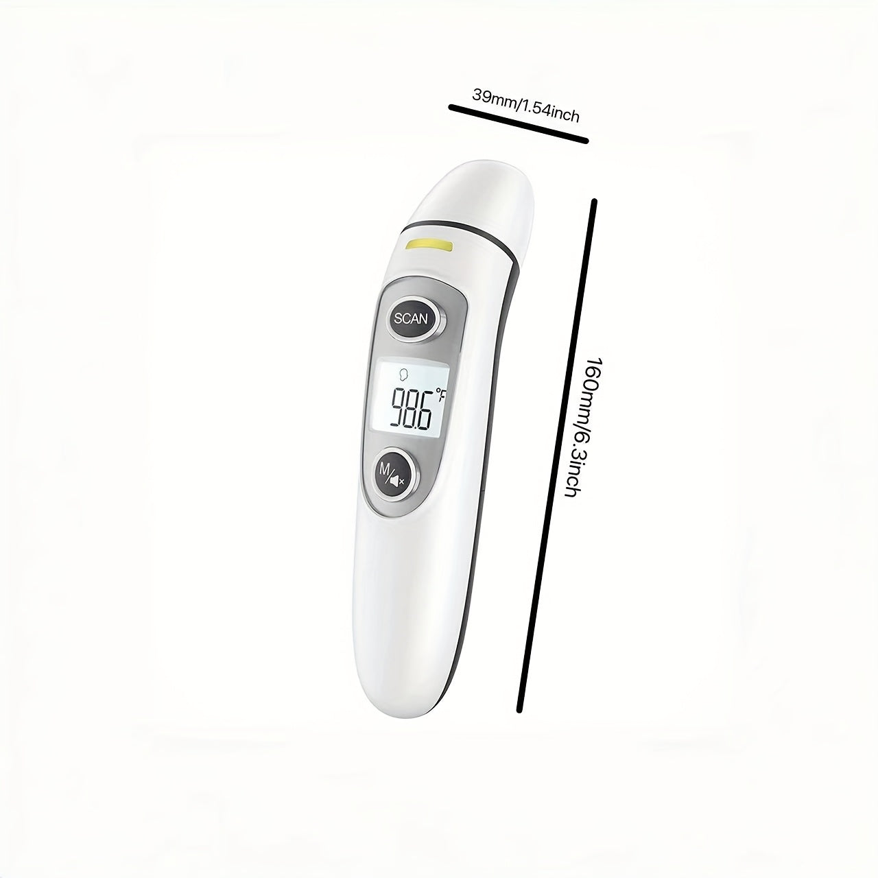 Frendorf | 2-in-1 Digitalthermometer mit schneller 1-Sekunden-Messung - Geeignet für Stirn und Ohr