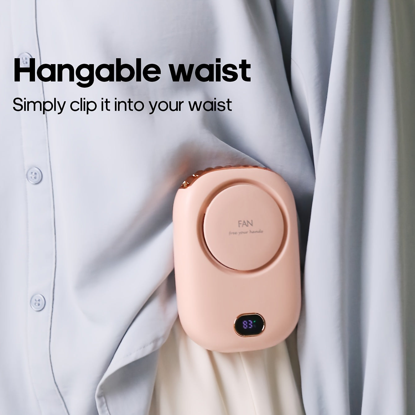 Frendorf | BreezeWave | Tragbarer Nackenventilator | Kabellos und Leicht | Wiederaufladbar