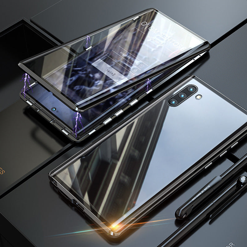 Frendorf | Magnetisches gehärtetes Glas Doppelseitige Handyhülle für Samsung