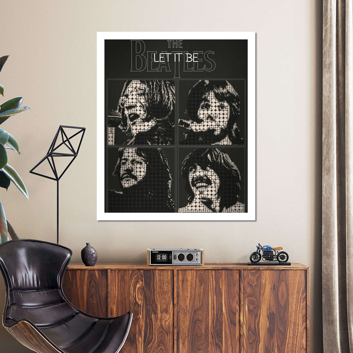 Frendorf | Let It Be Poster Musik Minimalistische Wandkunst