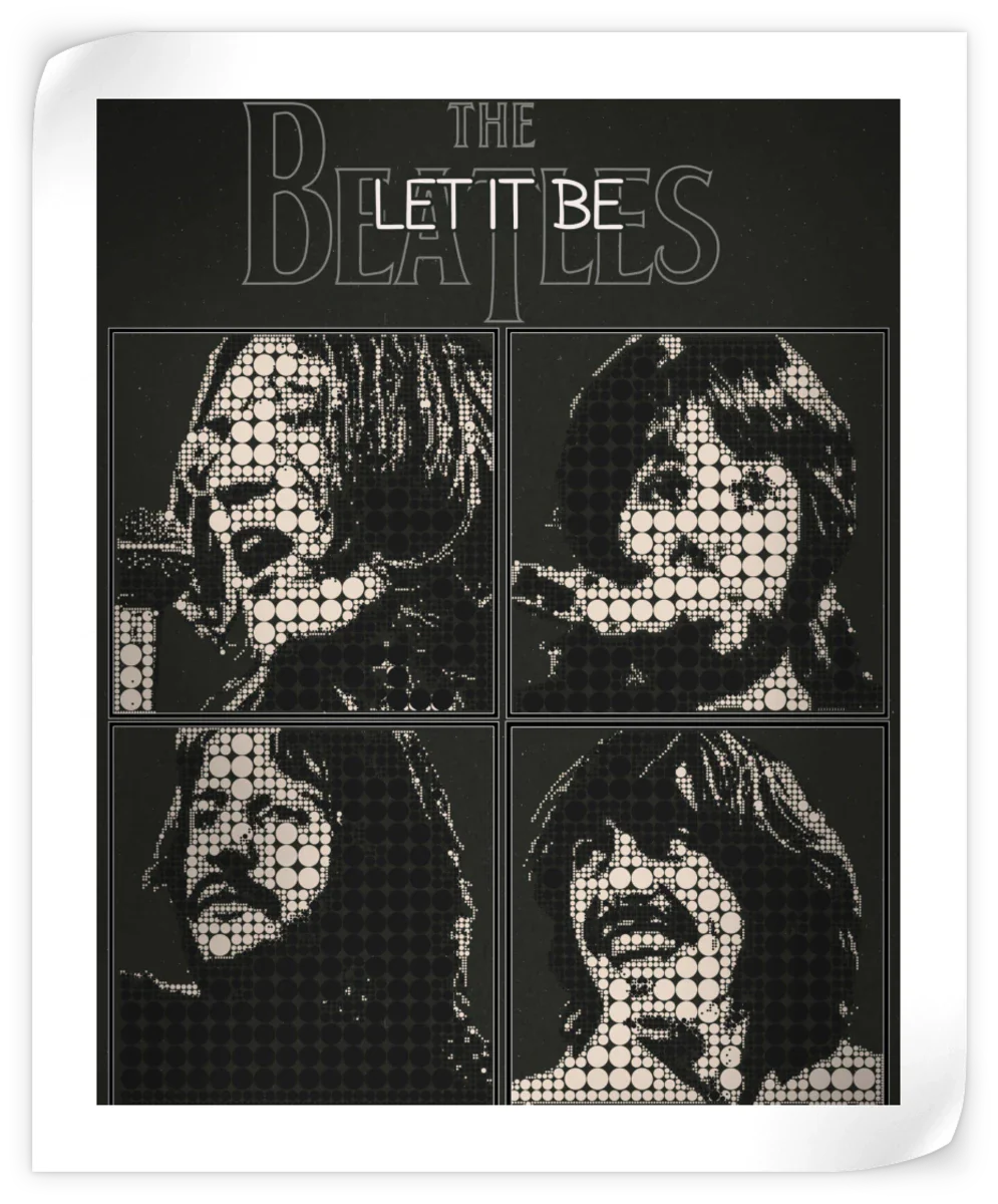 Frendorf | Let It Be Poster Musik Minimalistische Wandkunst