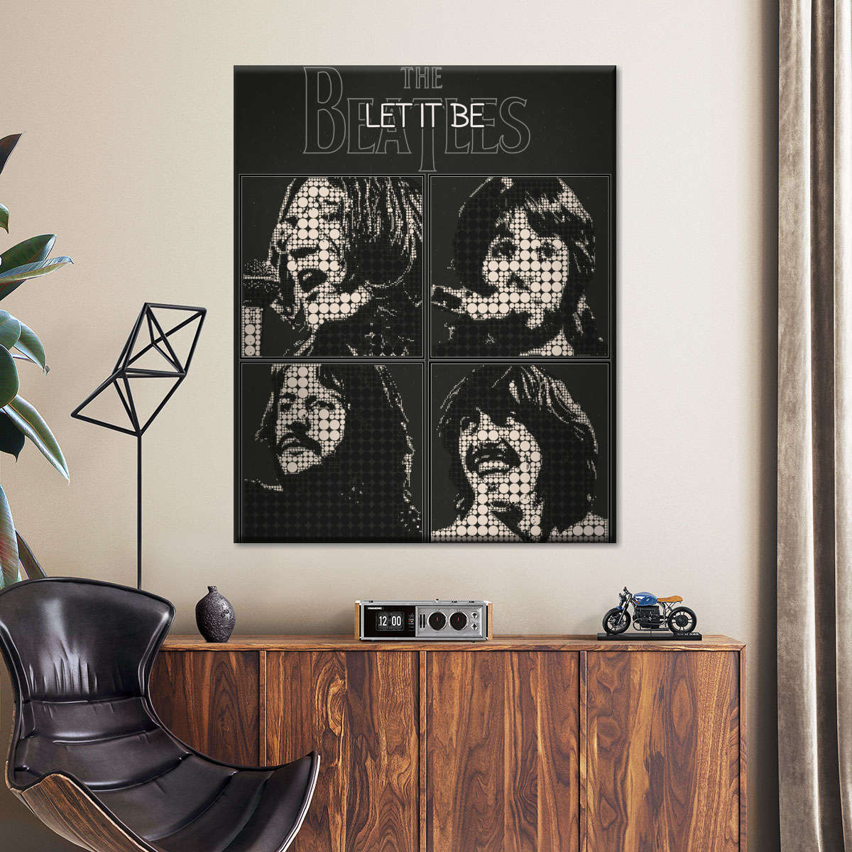 Frendorf | Let It Be Poster Musik Minimalistische Wandkunst
