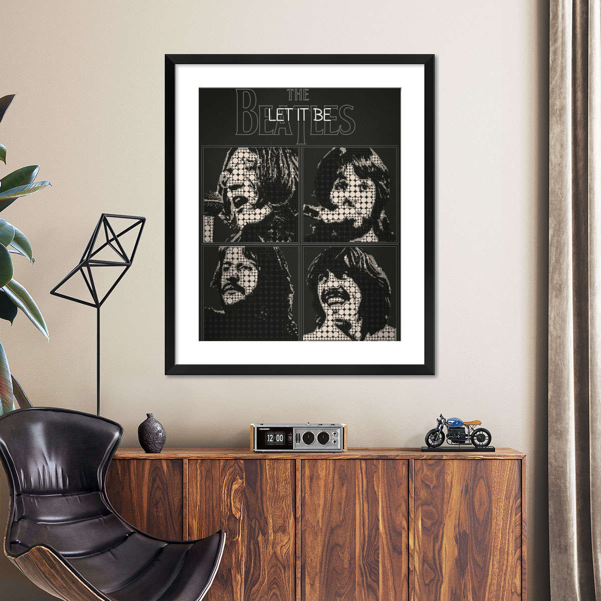 Frendorf | Let It Be Poster Musik Minimalistische Wandkunst