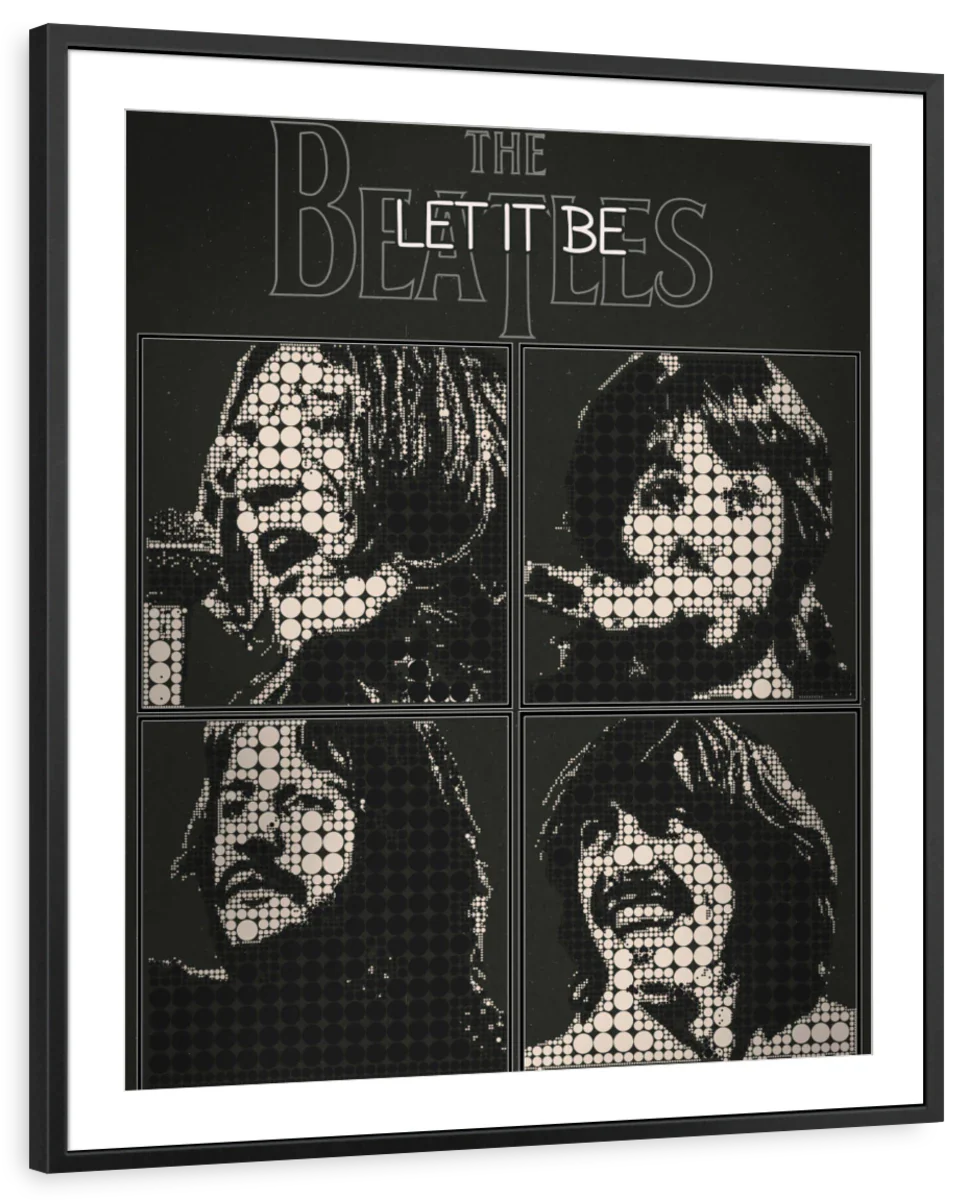 Frendorf | Let It Be Poster Musik Minimalistische Wandkunst