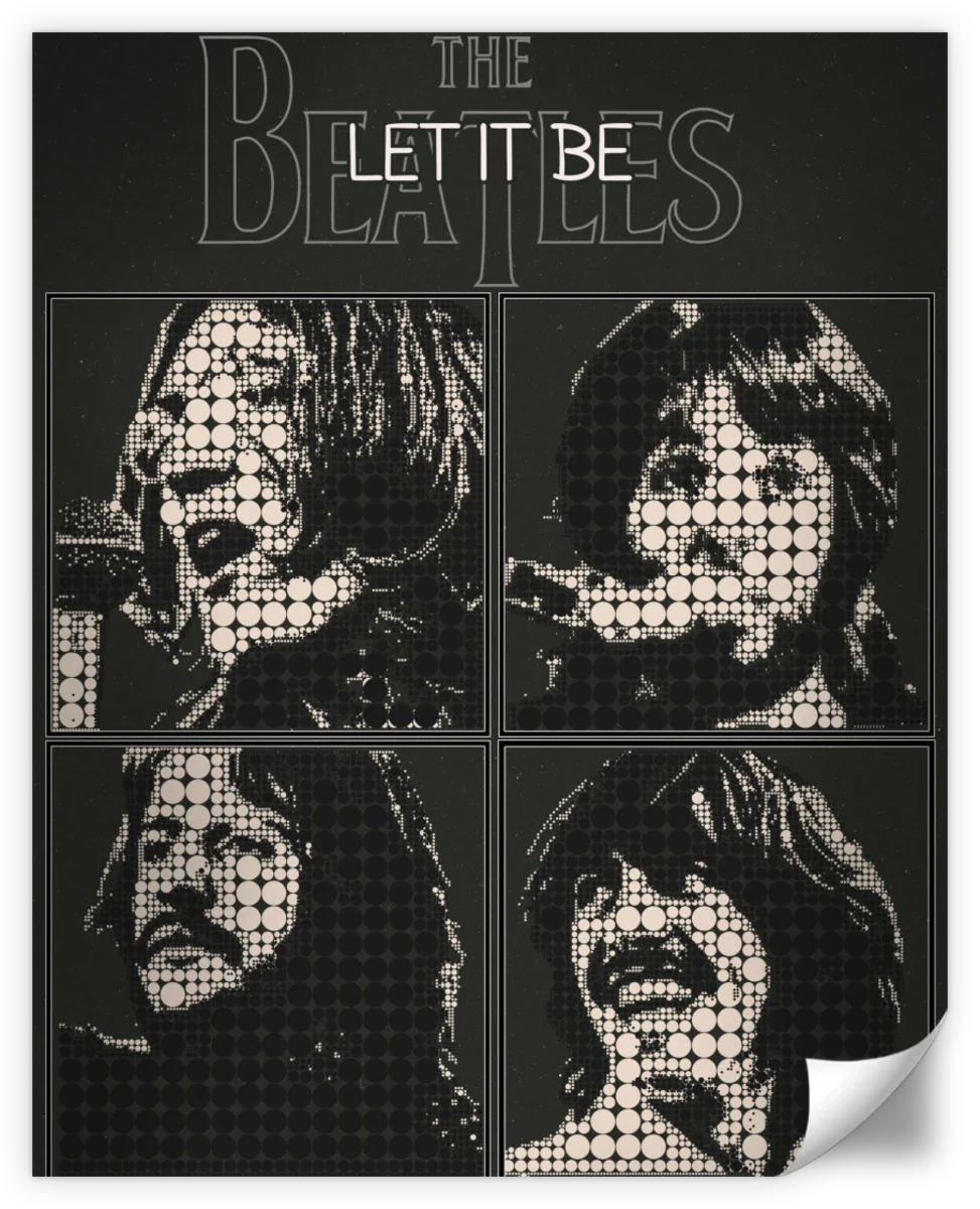 Frendorf | Let It Be Poster Musik Minimalistische Wandkunst