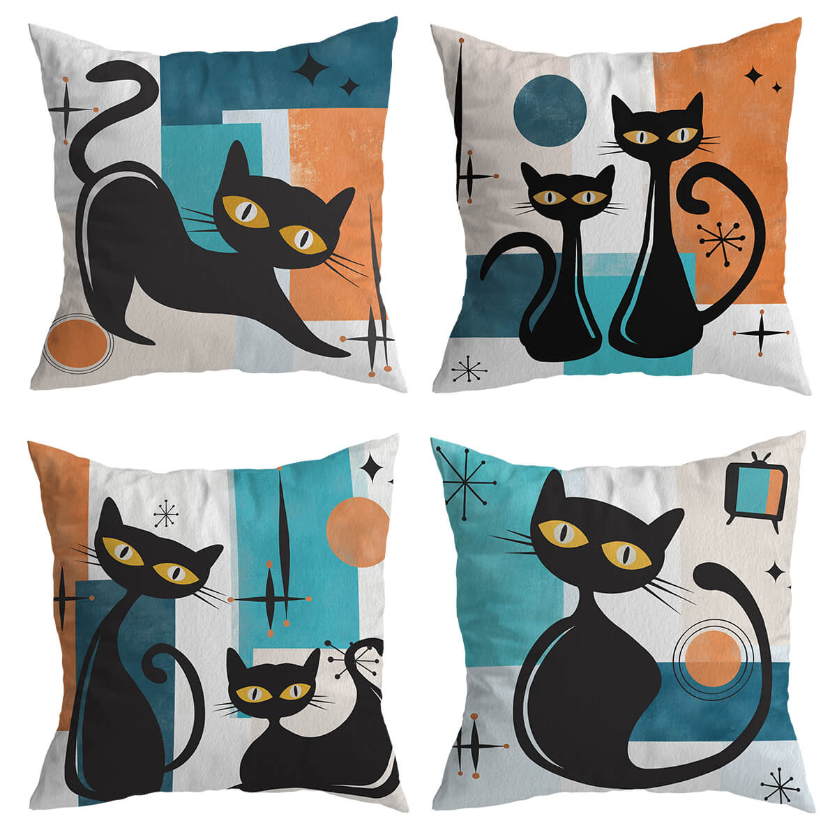 Frendorf | Atomic Retro Feline Kissenbezug