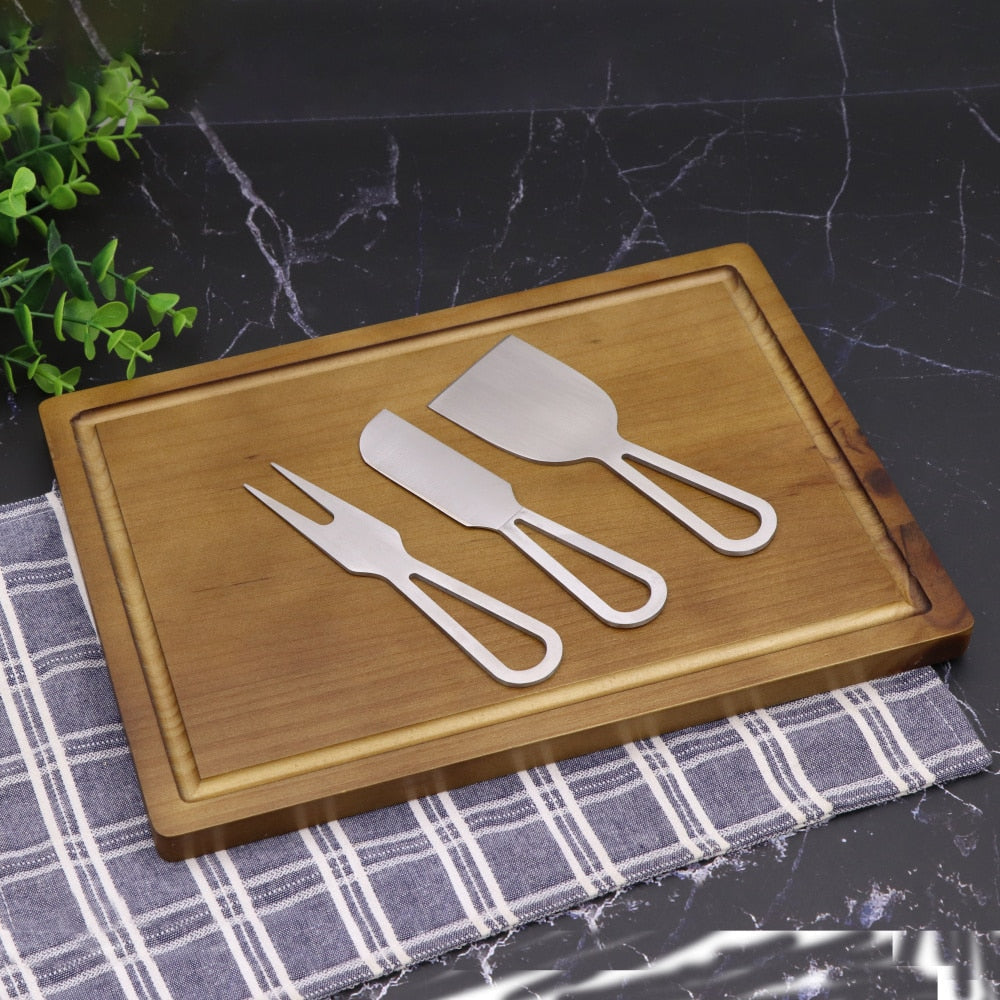 Frendorf | 4-teiliges Käsebrett-Set Charcuterie-Platte und Servierbrett für Fleisch