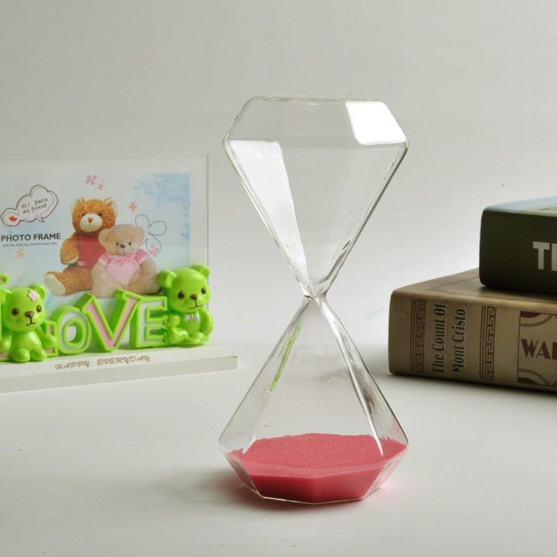 5-60 Minuten Diamant Sanduhr Sandglas Sanduhr Kinder Geschenk Sand Timer Heimdekoration Erhältlich in mehreren Farbeoptionen