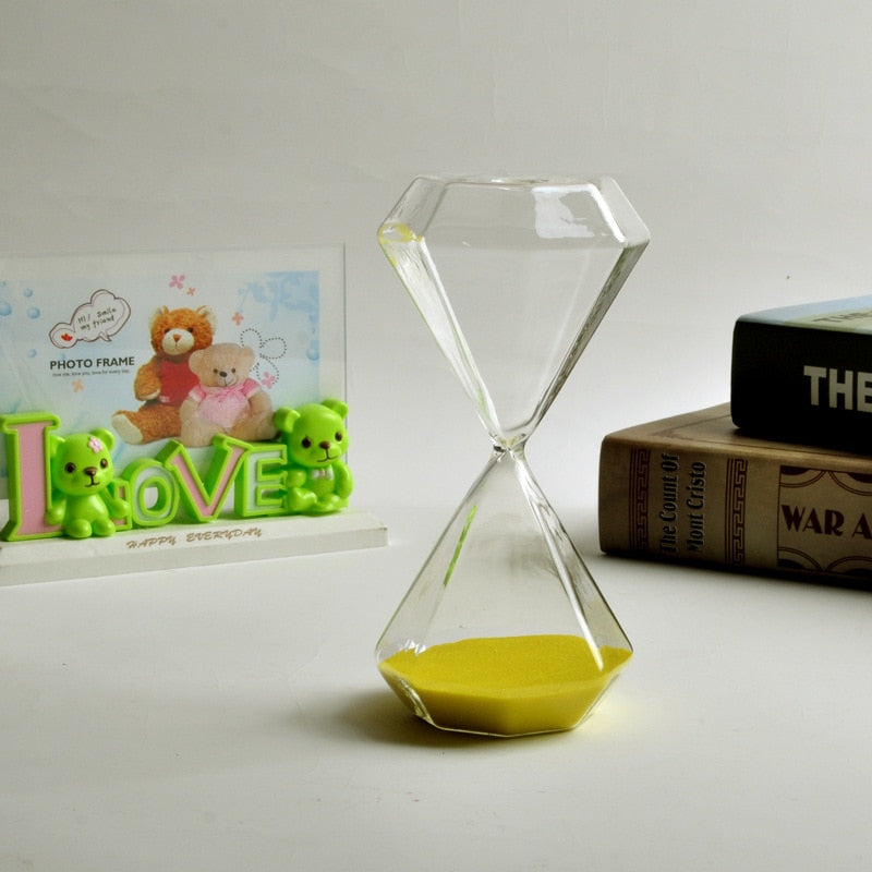 5-60 Minuten Diamant Sanduhr Sandglas Sanduhr Kinder Geschenk Sand Timer Heimdekoration Erhältlich in mehreren Farbeoptionen