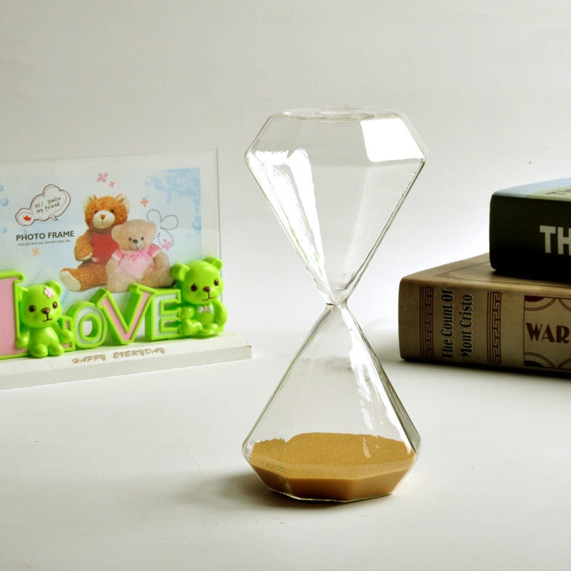 5-60 Minuten Diamant Sanduhr Sandglas Sanduhr Kinder Geschenk Sand Timer Heimdekoration Erhältlich in mehreren Farbeoptionen