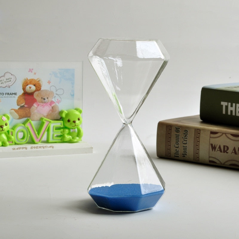 5-60 Minuten Diamant Sanduhr Sandglas Sanduhr Kinder Geschenk Sand Timer Heimdekoration Erhältlich in mehreren Farbeoptionen