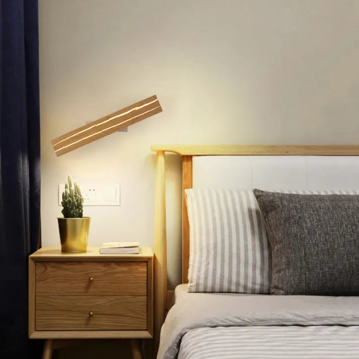 Frendorf | WoodCrack Moderne Holz-Wandleuchte | LED Wandlampe | Stilvolle Wohnraumbeleuchtung | Dekorative Beleuchtung