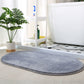 Feblilac Halbrund Solid Gold Gepolsterte Badematte, Mehrere Größen Weiches Plüsch Wasser-Absorbierend, Rutschfeste Toilettamatte, Weicher Dicke Badezimmerteppich, Reine Badezimmermatten, Einfache Beste Baderugs, Heiße Duschmatte Rutschfest, Toilettenmatte