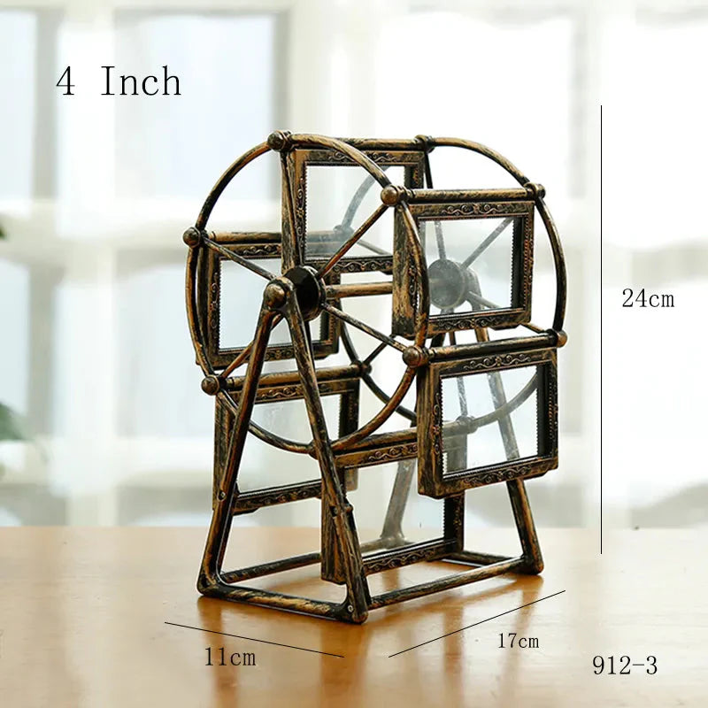 5 Zoll Klassische Ästhetische 360 Grad Drehung Riesenrad Foto Rahmen Romantischer DIY Bilderrahmen Zuhause Weihnachtsgeschenke Dekor