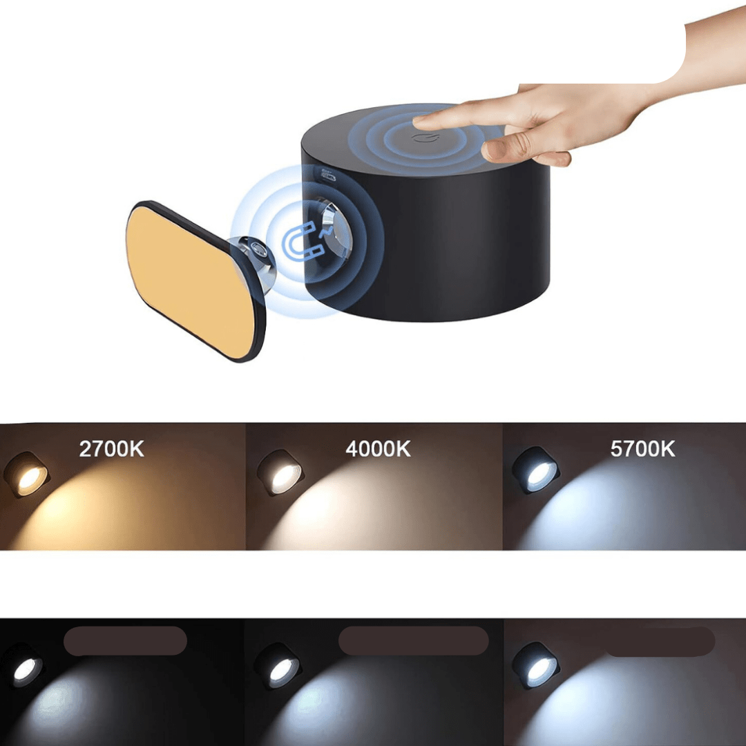 Frendorf | FlexiLamp – Kabellose wiederaufladbare 360° Wandleuchte
