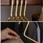 5 Stück Kleiderbügel aus massivem mattem Gold/Silber │ Nahtloser Kleiderschrank-Organizer aus Metall