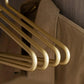 5 Stück Kleiderbügel aus massivem mattem Gold/Silber │ Nahtloser Kleiderschrank-Organizer aus Metall
