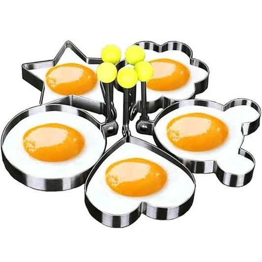 Frendorf | 5-teiliges Set: Spiegelei-Mold Pfannkuchenringe Form