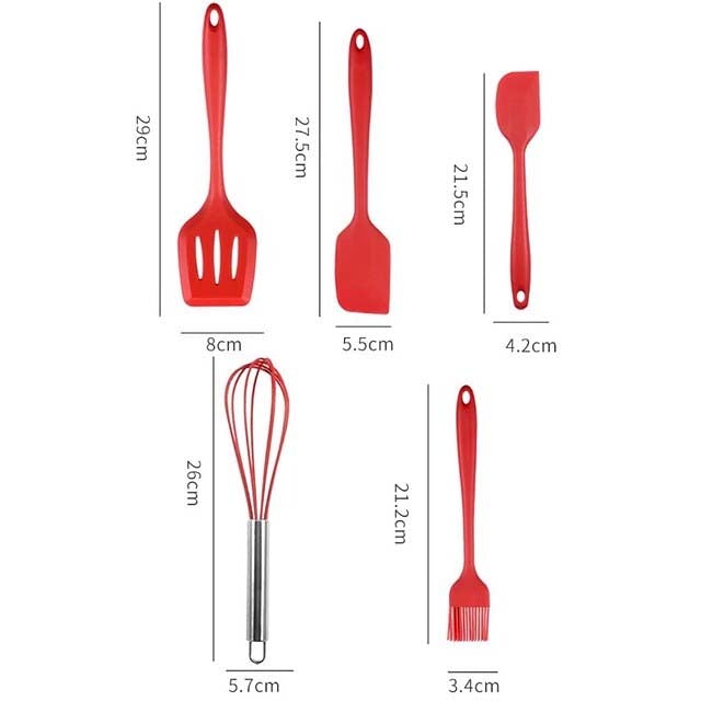 Frendorf | 5-teilig: Silikon Kochgeschirr Sets