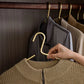 Frendorf | HangerLux Kleiderbügel Set aus Metall | Mattgold oder Silber | Nahtloser Kleiderschrank-Organizer | 5-teilig
