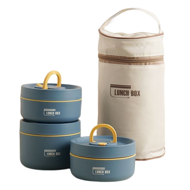 Frendorf | IsoPro™ Mehrschichtige Isolierte Lunchbox | Thermobox für Warm- und Kaltgerichte | GRATIS Tragetasche