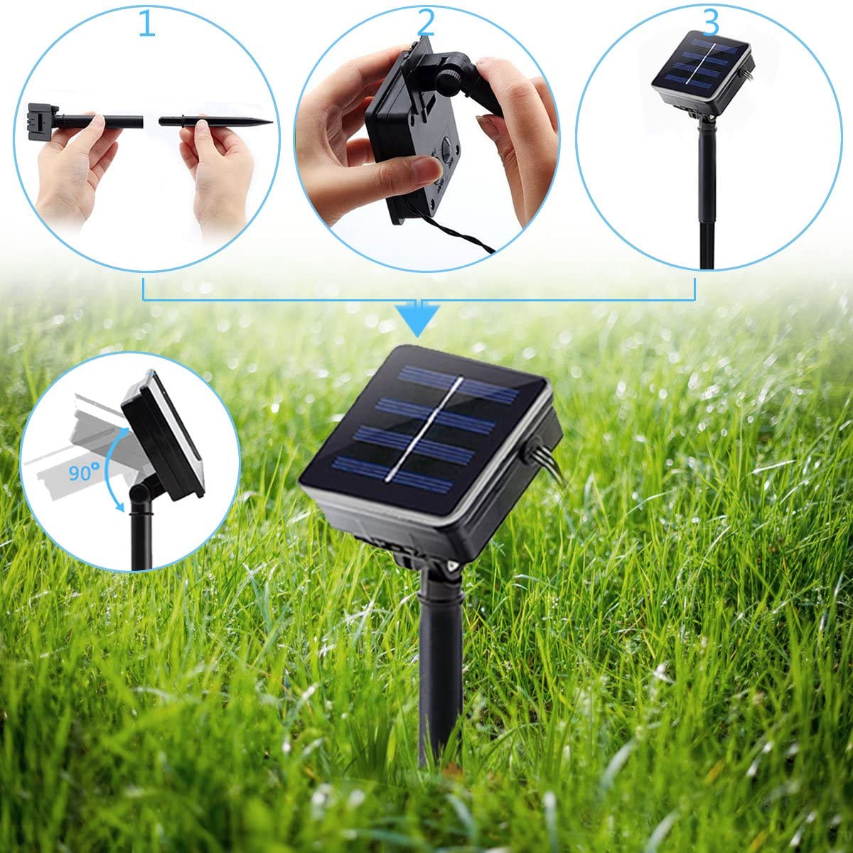 Frendorf | 50 LED Feenblumen Solar Lichterkette