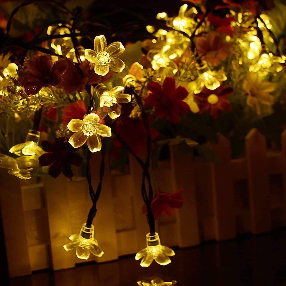 Frendorf | 50 LED Feenblumen Solar Lichterkette