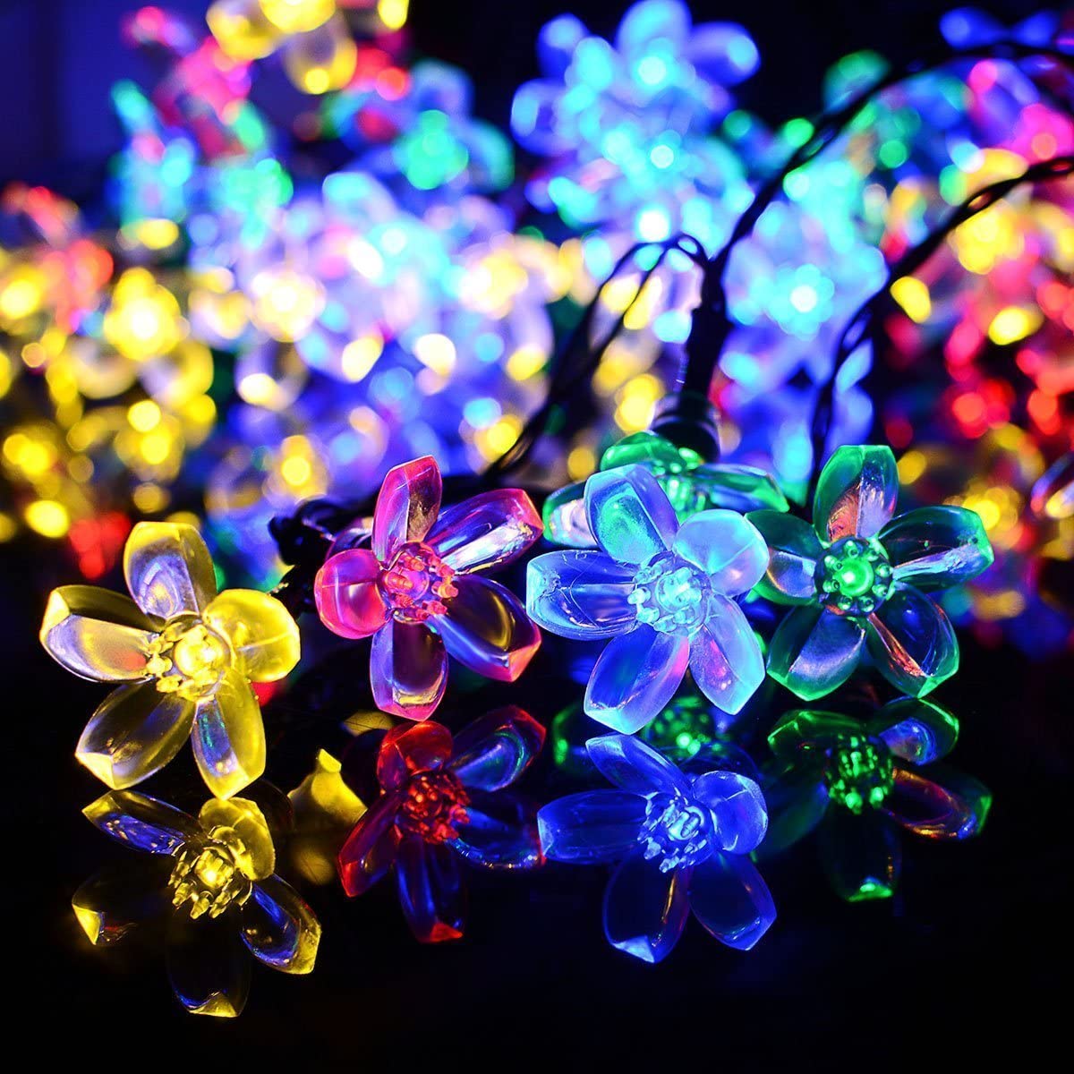 Frendorf | 50 LED Feenblumen Solar Lichterkette