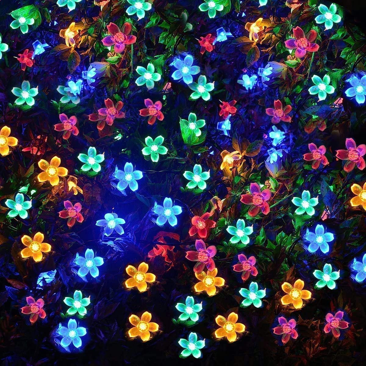 Frendorf | 50 LED Feenblumen Solar Lichterkette