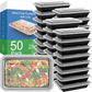 Frendorf | 50-Pack wiederverwendbare Meal Prep Behälter mit Deckel, auslaufsicher