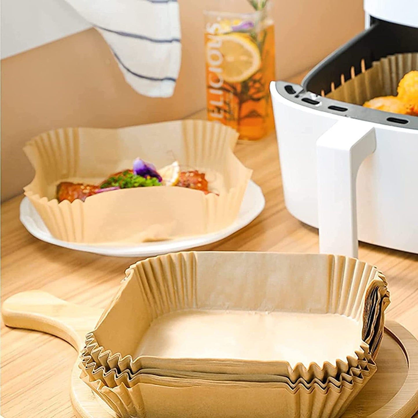 Frendorf | 50 Stück: Air Fryer Einweg-Papierliner
