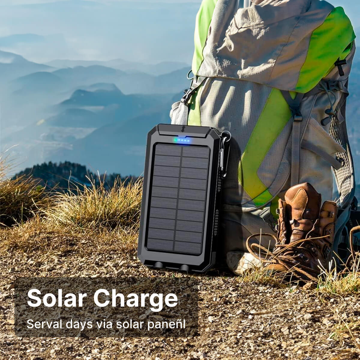 Frendorf | 500000mAh Solar-Ladegerät Wasserdichter Power Bank Extern
