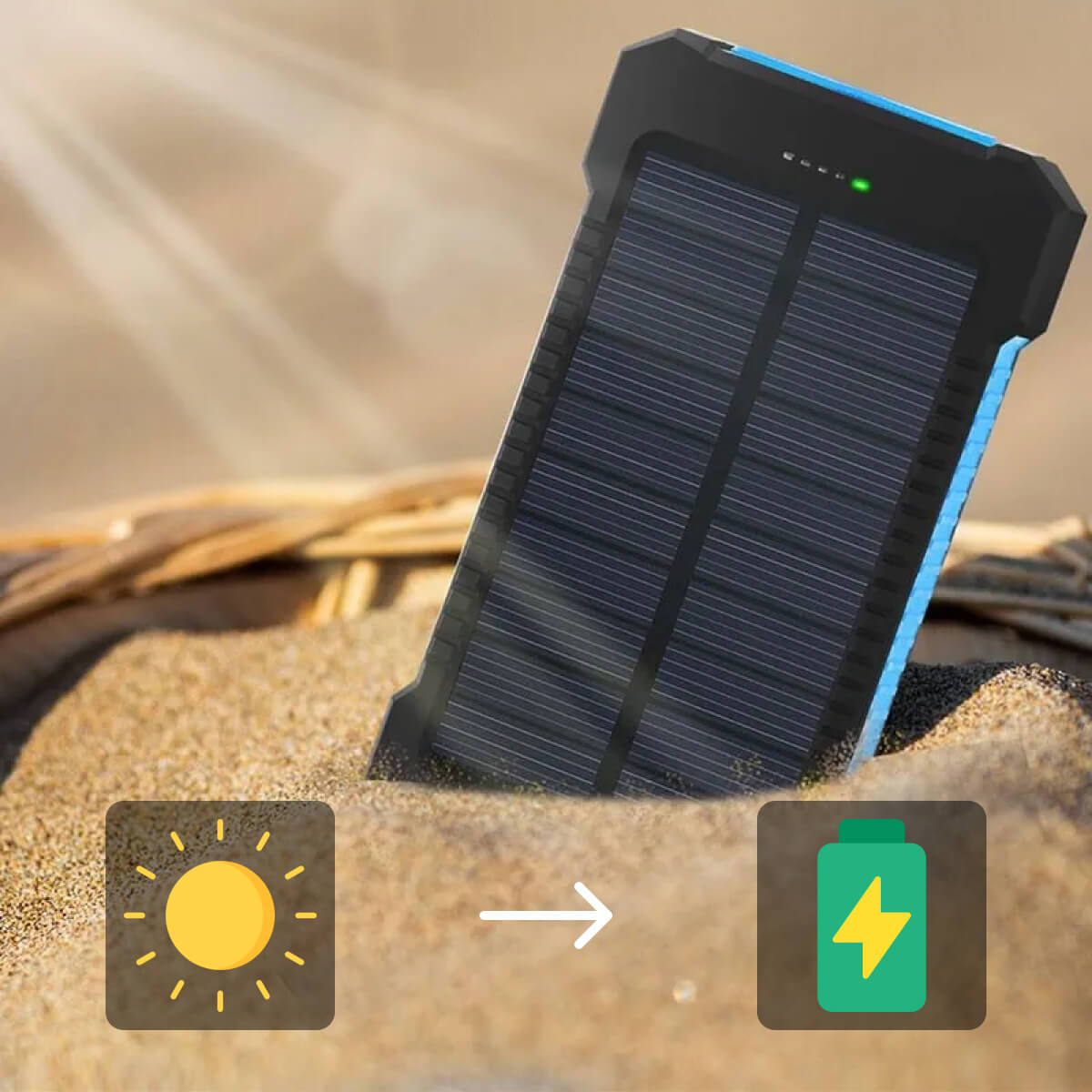 Frendorf | 20000mAh Wasserdichte Powerbank mit Solartechnologie