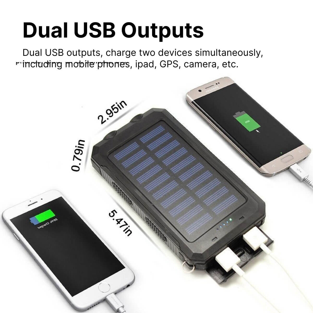 Frendorf | 500000mAh Solar-Ladegerät Wasserdichter Power Bank Extern