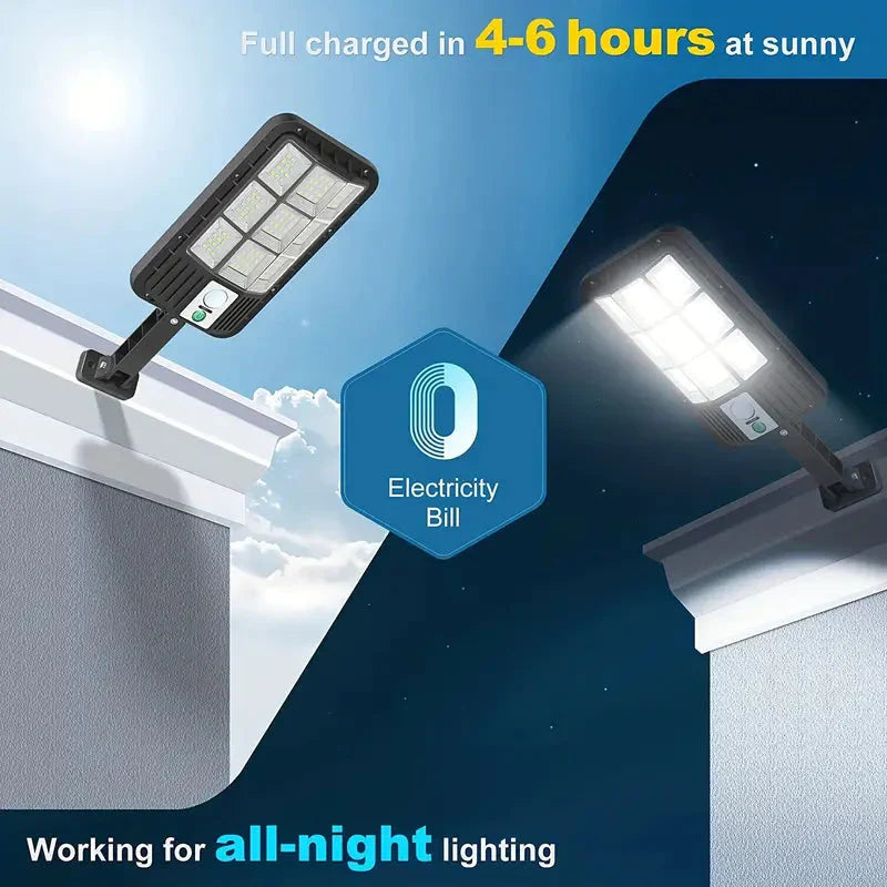 Frendorf | 5000LM Solar Flutlicht Dämmerung bis Morgengrauen, Solarbetriebene Außenlichter mit Sicherheitsbewegungsmelder