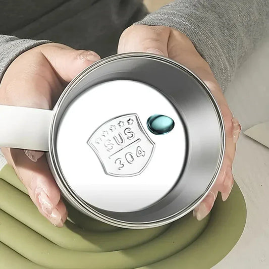 Frendorf | 500ml Wasserbecher mit Deckel Dichtungs-Silikonring Doppelwandig Auslaufsicher Trinkwasser Griff Edelstahl Kaffeebecher Isolierter Becher