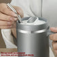 Frendorf | 500ml Wasserbecher mit Deckel Dichtungs-Silikonring Doppelwandig Auslaufsicher Trinkwasser Griff Edelstahl Kaffeebecher Isolierter Becher
