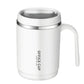 Frendorf | 500ml Wasserbecher mit Deckel Dichtungs-Silikonring Doppelwandig Auslaufsicher Trinkwasser Griff Edelstahl Kaffeebecher Isolierter Becher