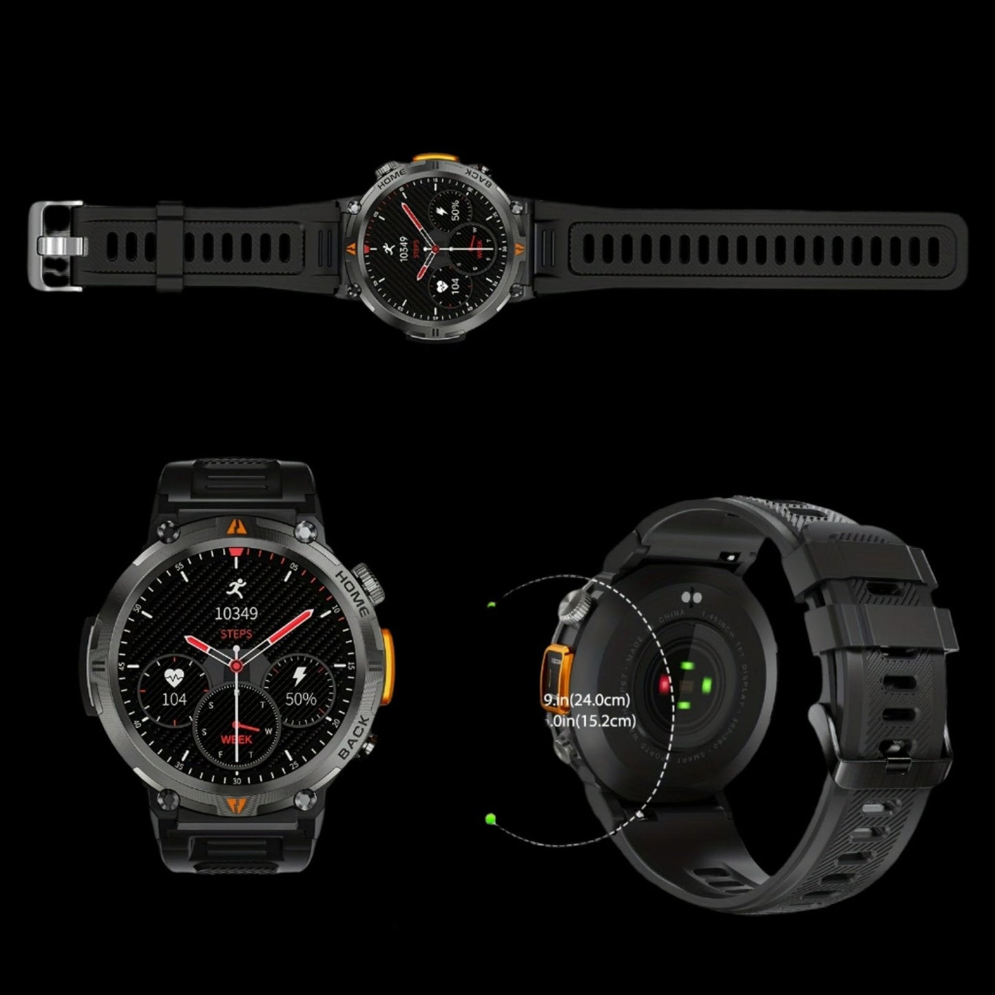 Frendorf | Leo - Taktische LED Fitness Smartwatch