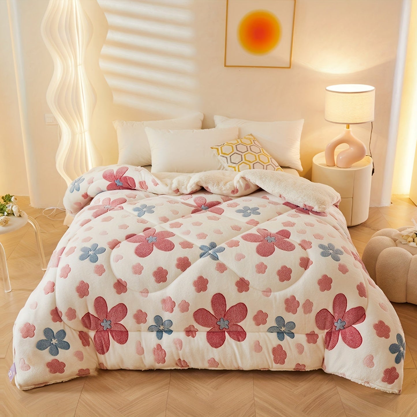 Frendorf | Bequiltiger floraler Flanellbettbezug für das Schlafzimmer